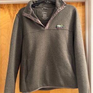 L.L.Bean Gray Pullover Fleece - Men’s Medium